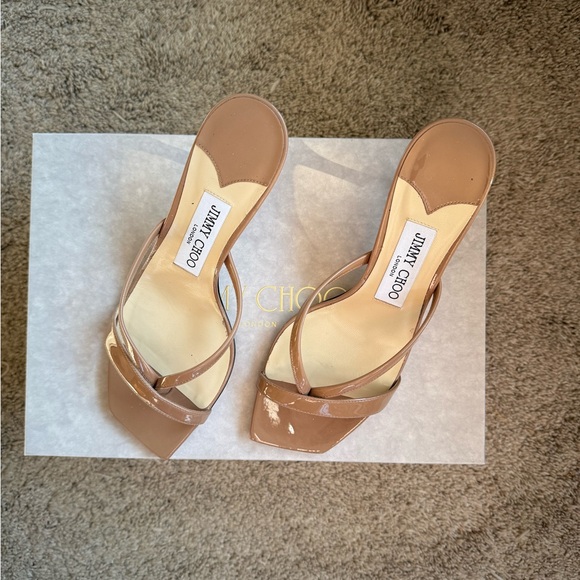 Jimmy Choo Nude Heeled Sandals - Picture 6 of 12